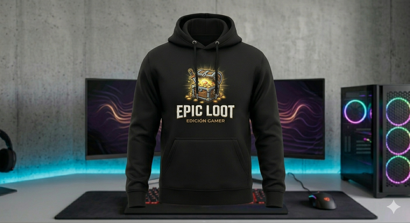 Sudadera con Capucha "Epic Loot" (Edición Gamer)